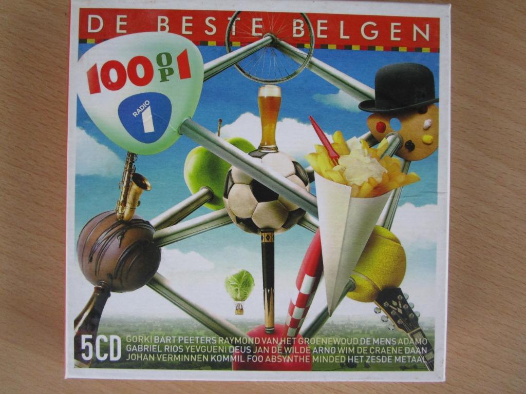 100 OP 1 : DE BESTE BELGEN === 5 CD BOX + BOEKJE, Cd's en Dvd's, Ophalen of Verzenden, Zo goed als nieuw