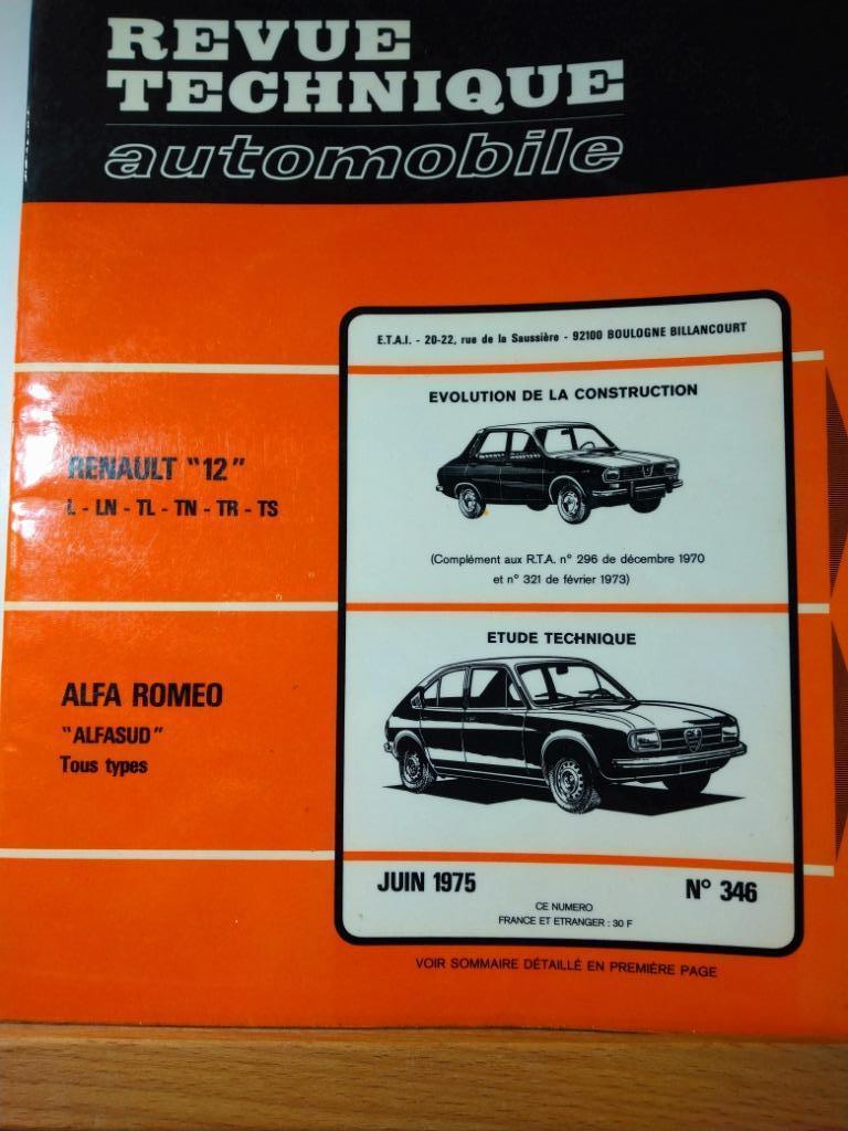 RTA - Alfasud - Renault 12 - n346 - juin 1975, Envoi
