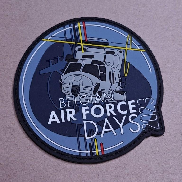 Belgian Air Force Days 2023 NH90 NFH Kleine Brogel Rubber, Ophalen of Verzenden, Luchtmacht, Embleem of Badge