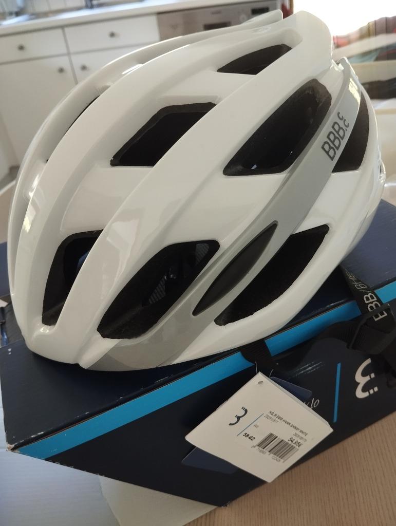 Casque vélo BBB Mod. Hawk Blanc/Gris NEUF, Enlèvement, Neuf, L, Homme ou Femme