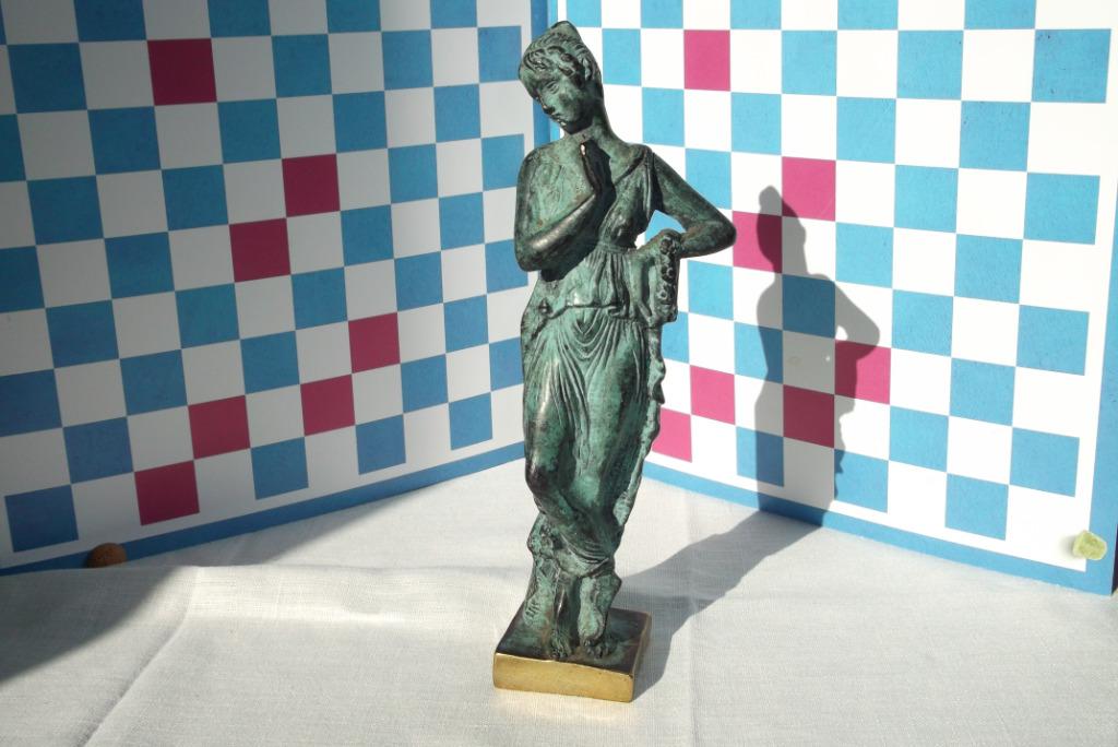 Beeldje antieke Griekse figuur in messing, Enlèvement