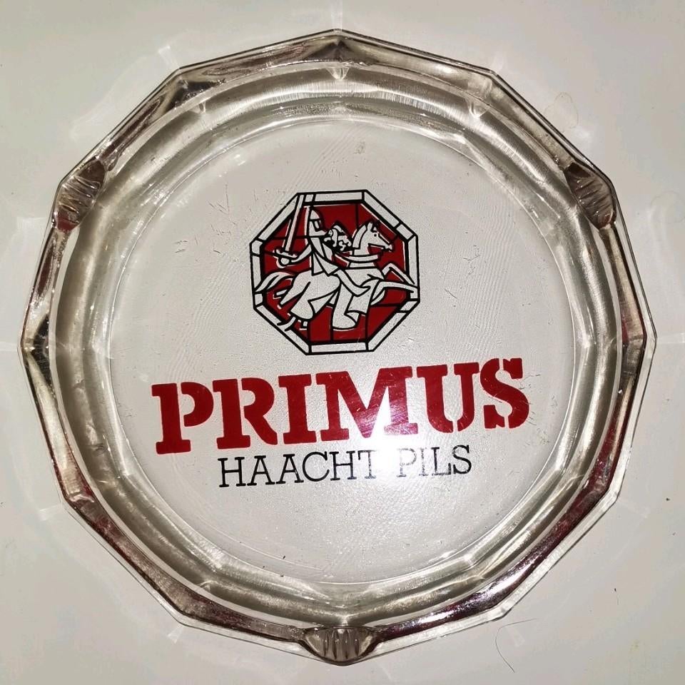 Grand cendrier carré en verre Primus Haacht Lager de 12 dime, Collections, Enlèvement ou Envoi, Neuf