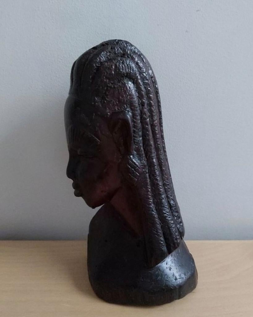 Statuette bois femme africaine 16cm Origine ZAÏRE, Antiquités & Art, Enlèvement ou Envoi