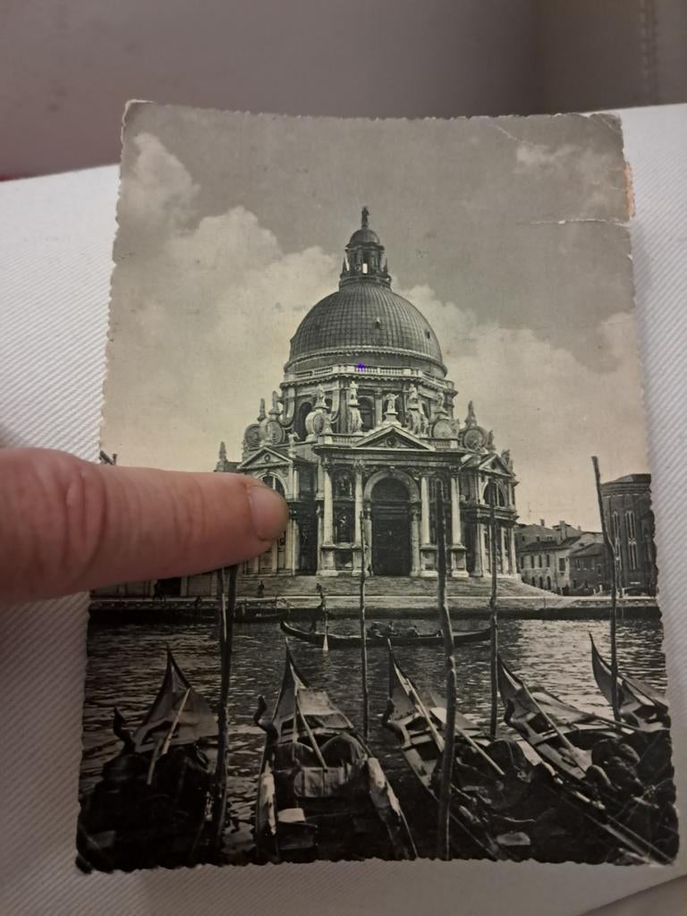 Oude beschreven pk  : Venetië - kerk Madonna della Salute, Verzamelen, Ophalen of Verzenden