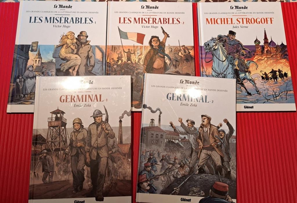 BD neuves FR:Germinal, Les Misérables, Michel Strogoff, Ophalen, Nieuw