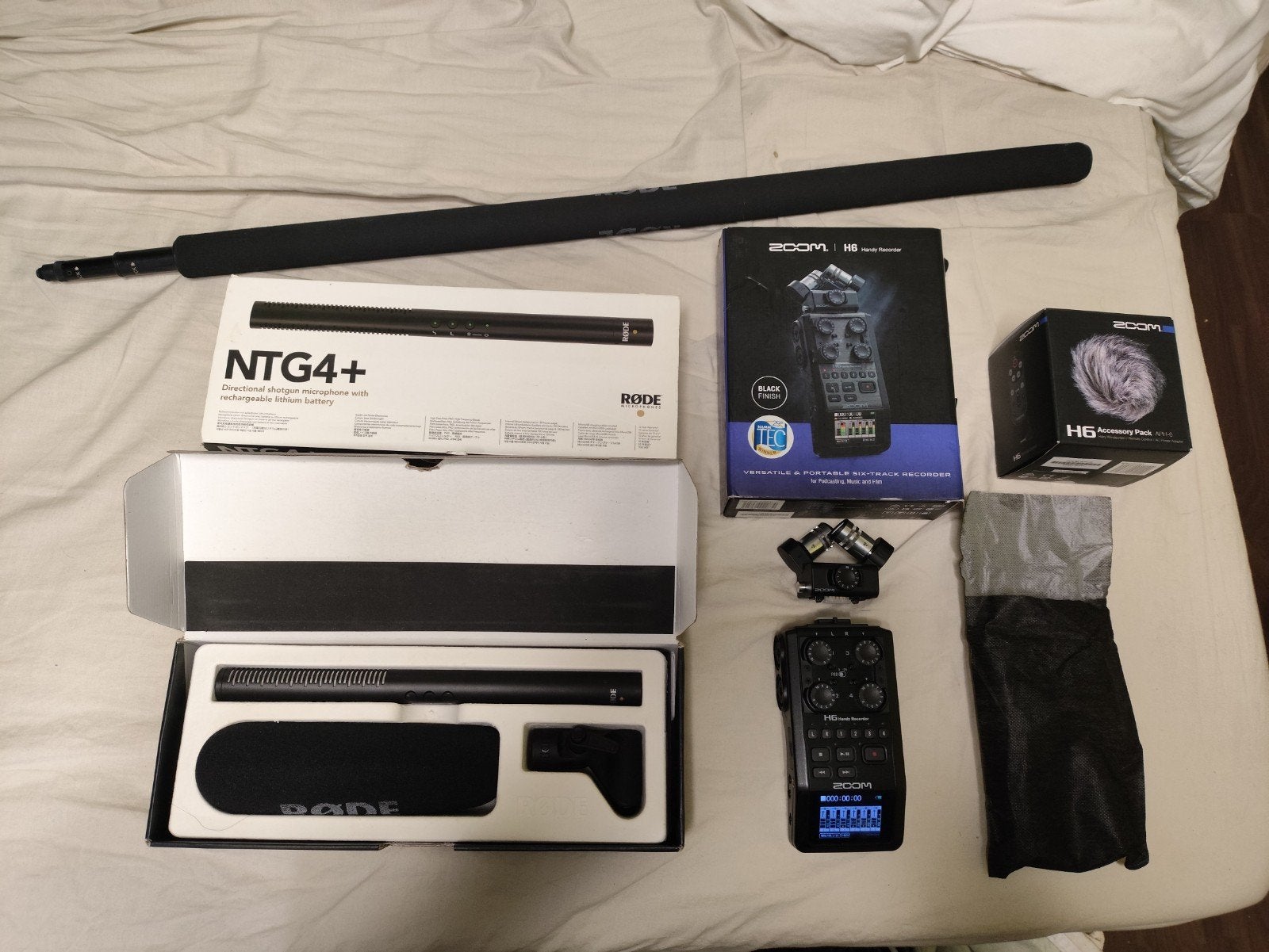 Ensemble enregistrement audio zoom h6 rode ntg4+, Envoi