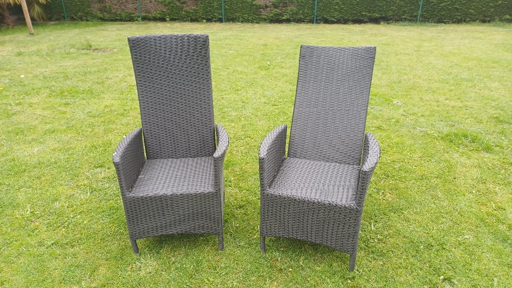 2 rotan tuinstoelen, Tuin en Terras, Ophalen, Gebruikt, Rotan