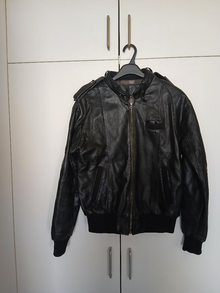 Lederen jas, Kleding | Heren, Ophalen of Verzenden, Gedragen, Overige maten, Zwart