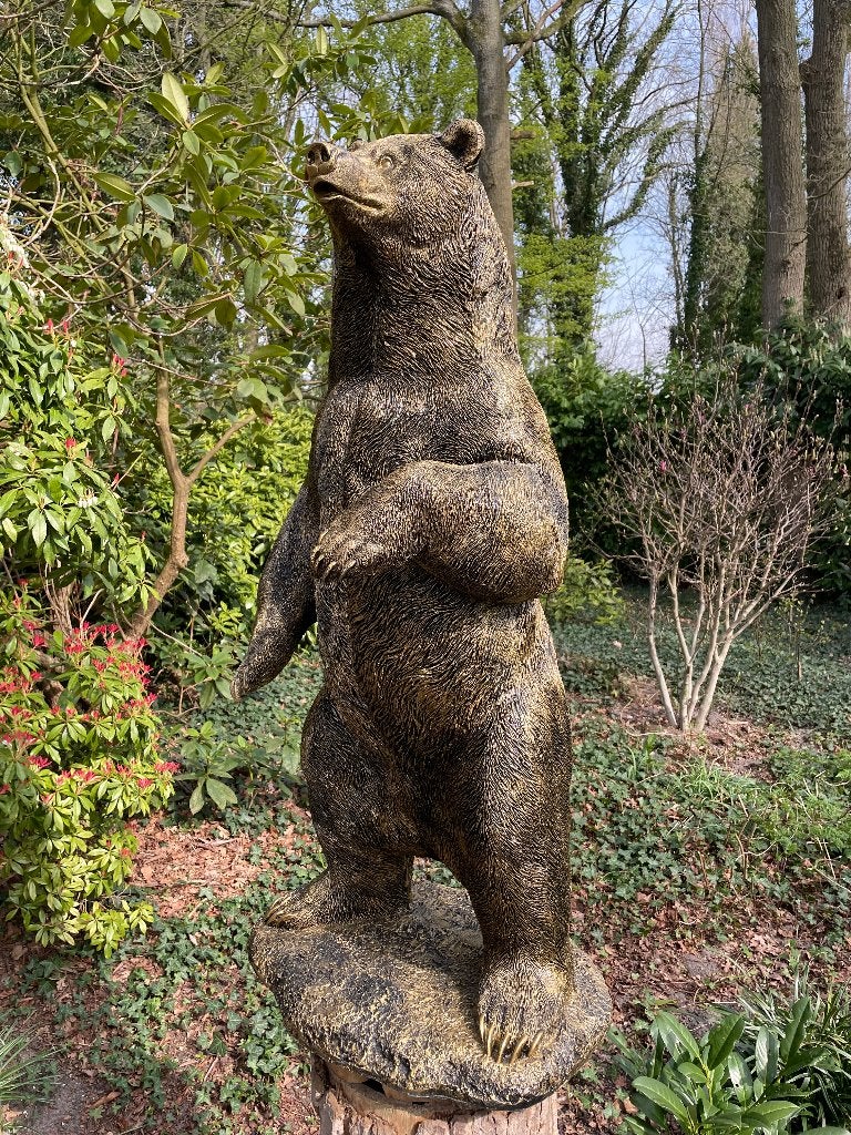 Ours doré, étang, pelouse, zoo, 120 cm, Jardin & Terrasse, Statues de jardin, Enlèvement, Neuf, Synthétique, Animal
