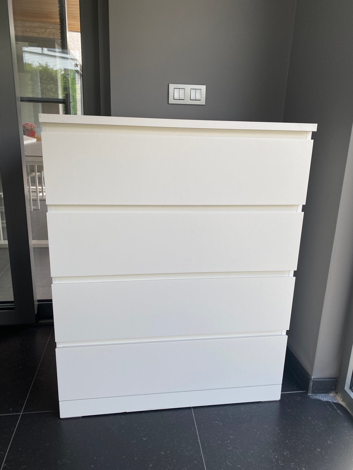 Witte 4-ladenkast, 3 ou 4 tiroirs, 25 à 50 cm, Comme neuf, Enlèvement