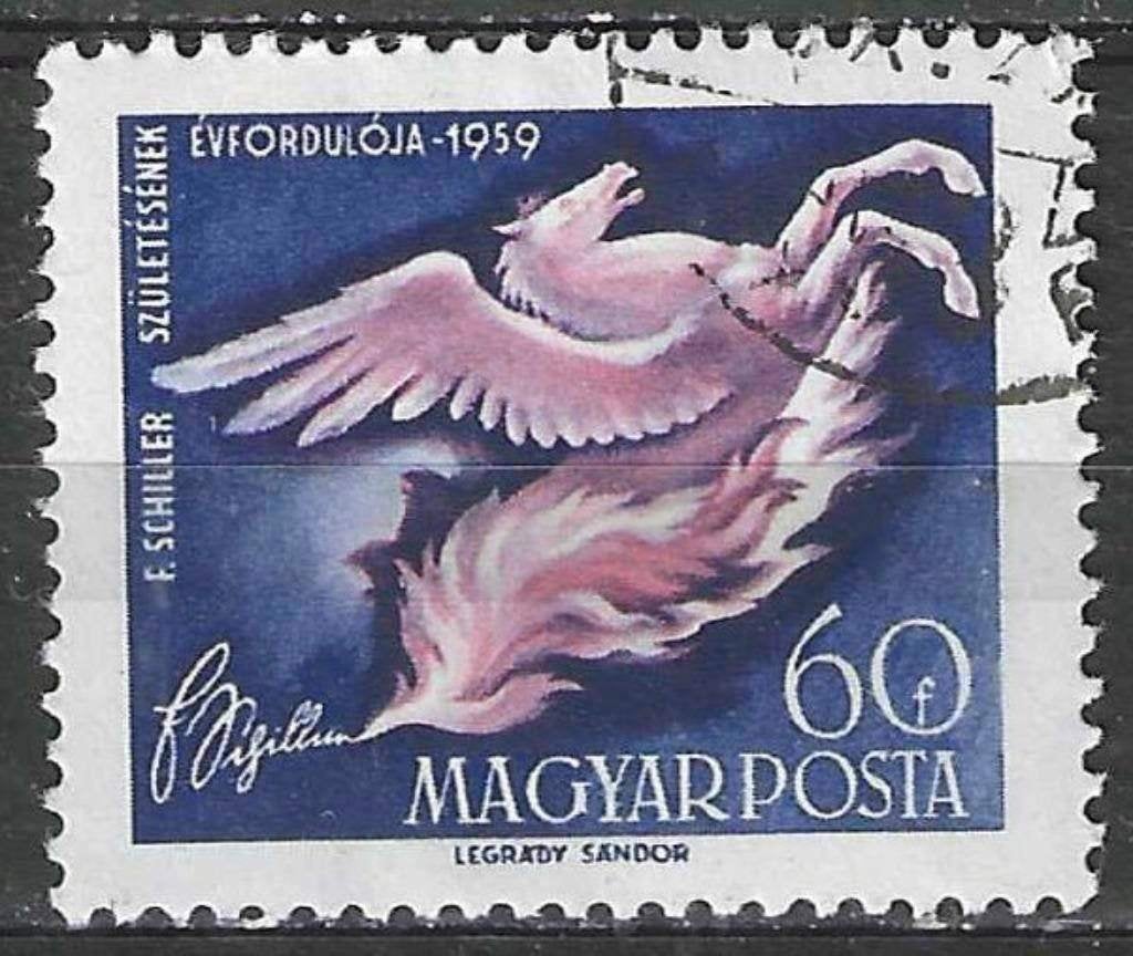 Hongarije 1959 - Yvert 1312 - Joseph Haydn - 60 fi. (ST), Postzegels en Munten, Verzenden, Gestempeld