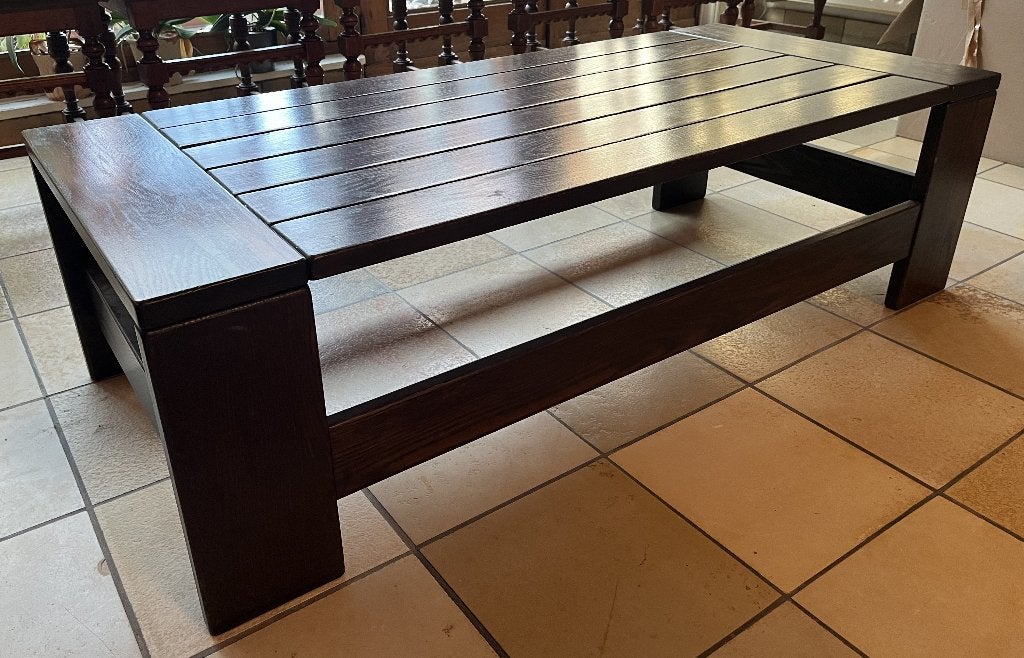 Houten salontafel (SNELVERKOOP), 100 à 150 cm, Chêne, Strak landelijk modern, Enlèvement