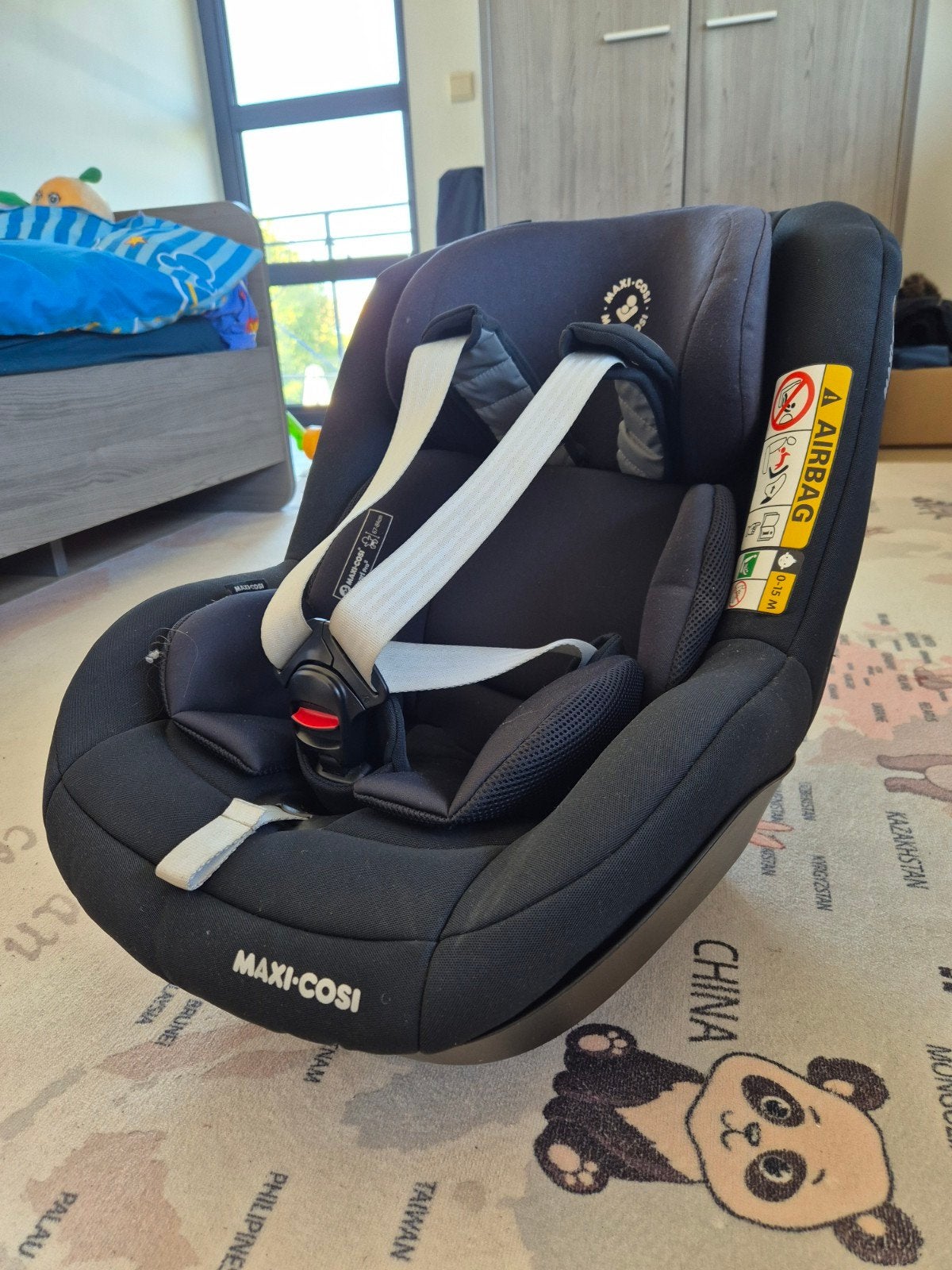 Maxicosi Pearl Pro 2 + isofix-basis, Verstelbare rugleuning, Zo goed als nieuw, Isofix, 0 t/m 13 kg