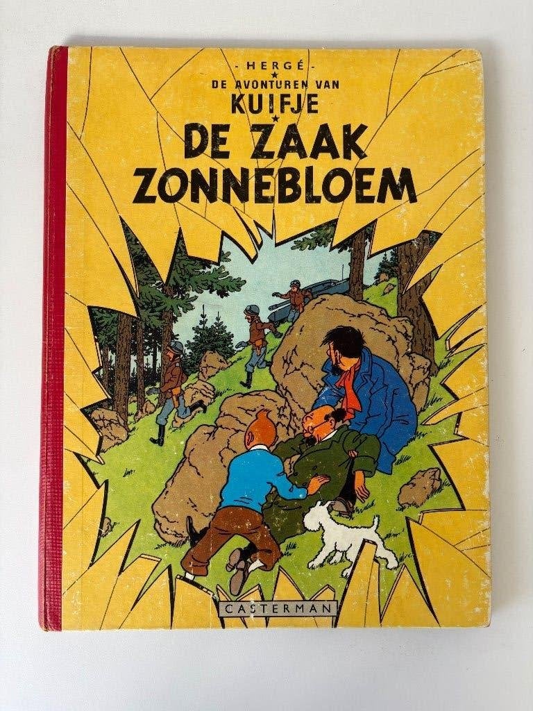 Kuifje - de zaak zonnebloem- eerste druk gelezen, Boeken, Eén stripboek, Ophalen of Verzenden, Gelezen, Herge
