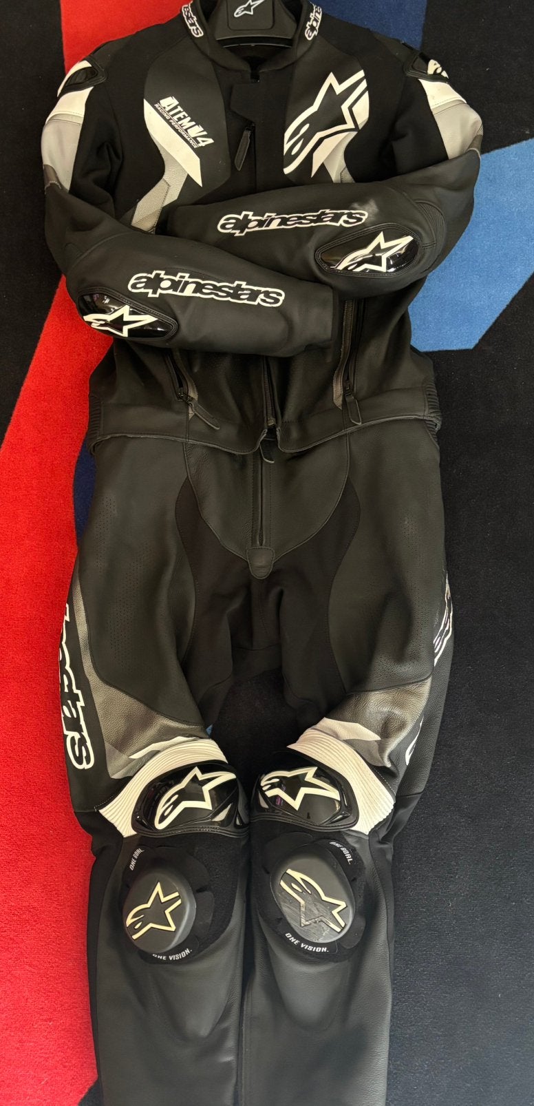 Alpinestars Atem V4 2-delig lederen motorpak – maat 52, Motoren, Ophalen, Tweedehands, Heren, Combipak