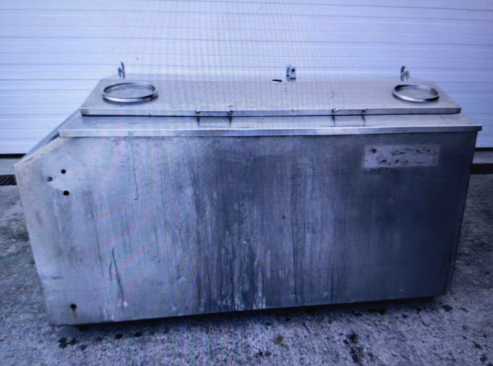 Inox Kuip met deksel ideaal voor opslagcapaciteit water, Tuin en Terras, Ophalen, Overige materialen, Gebruikt, Met kraantje