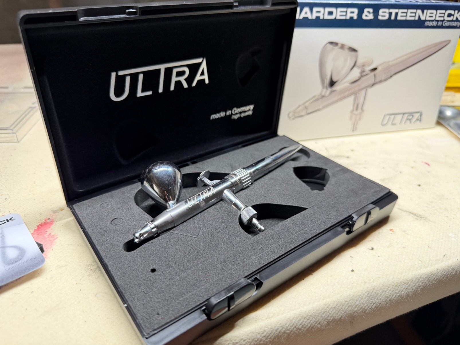 Harder & Steenbeck Ultra 2024, Hobby en Vrije tijd, Schilderen, Ophalen, Gebruikt, Airbrush en Accessoires