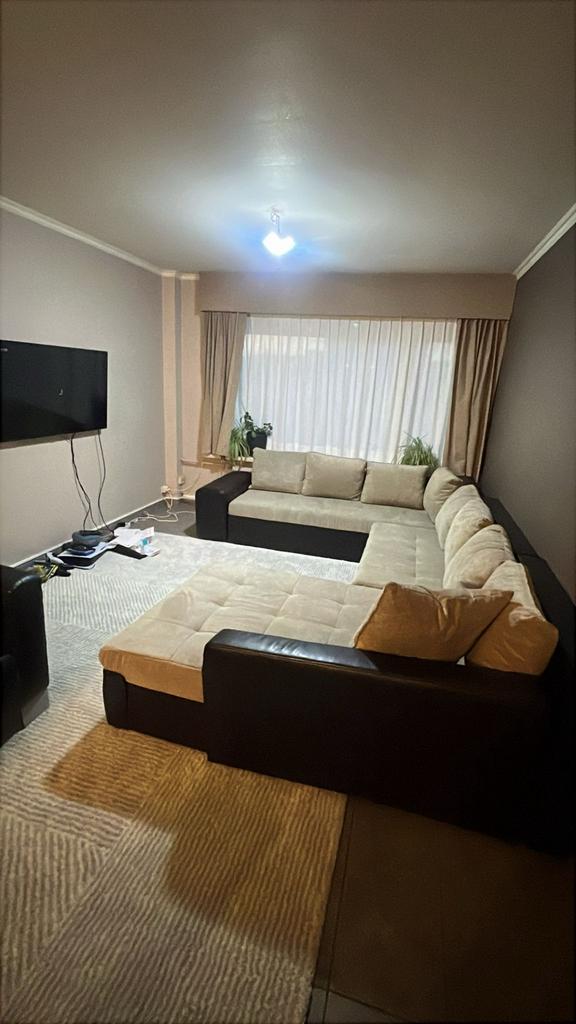 Zetel van leer & stof, Huis en Inrichting, Zetels | Zetels, Ophalen, Nieuw, Stof