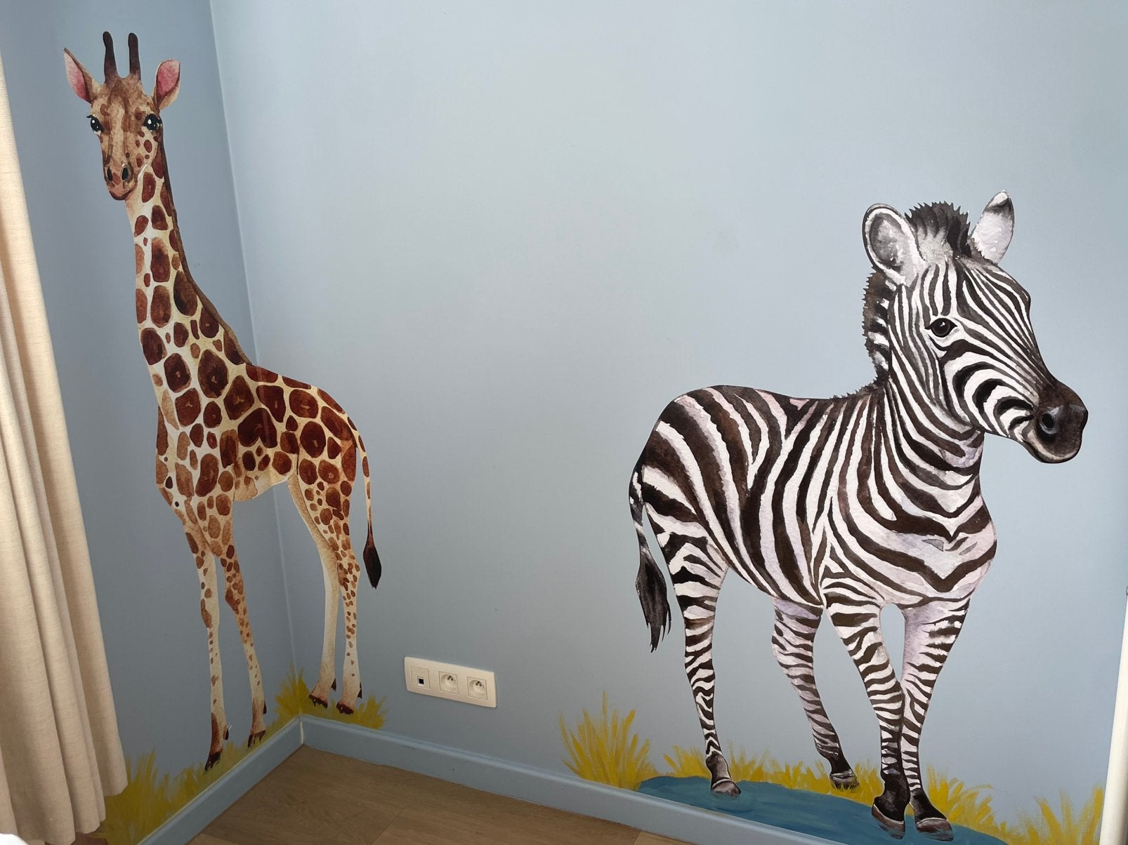 Muurstickers - safari/jungle -> groot!, Huis en Inrichting, Ophalen, Gebruikt, Decoratieobject