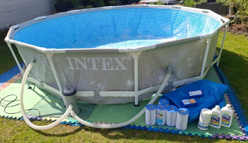 Intex prism frame zwembad + filter 3m66 x 76 cm (zie foto's), Jardin & Terrasse, Piscines, Enlèvement