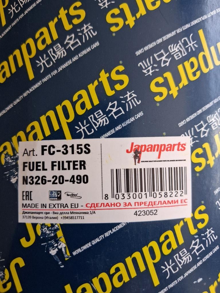 Benzine Filter voor o.a. Mazda, KIA. JAPANPARTS FC-315S, Ophalen of Verzenden, Nieuw, Mazda