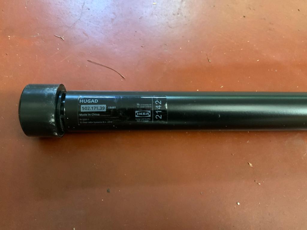 Ikea gordijnroede Hugad, Enlèvement, Utilisé, Noir, 200 cm ou plus