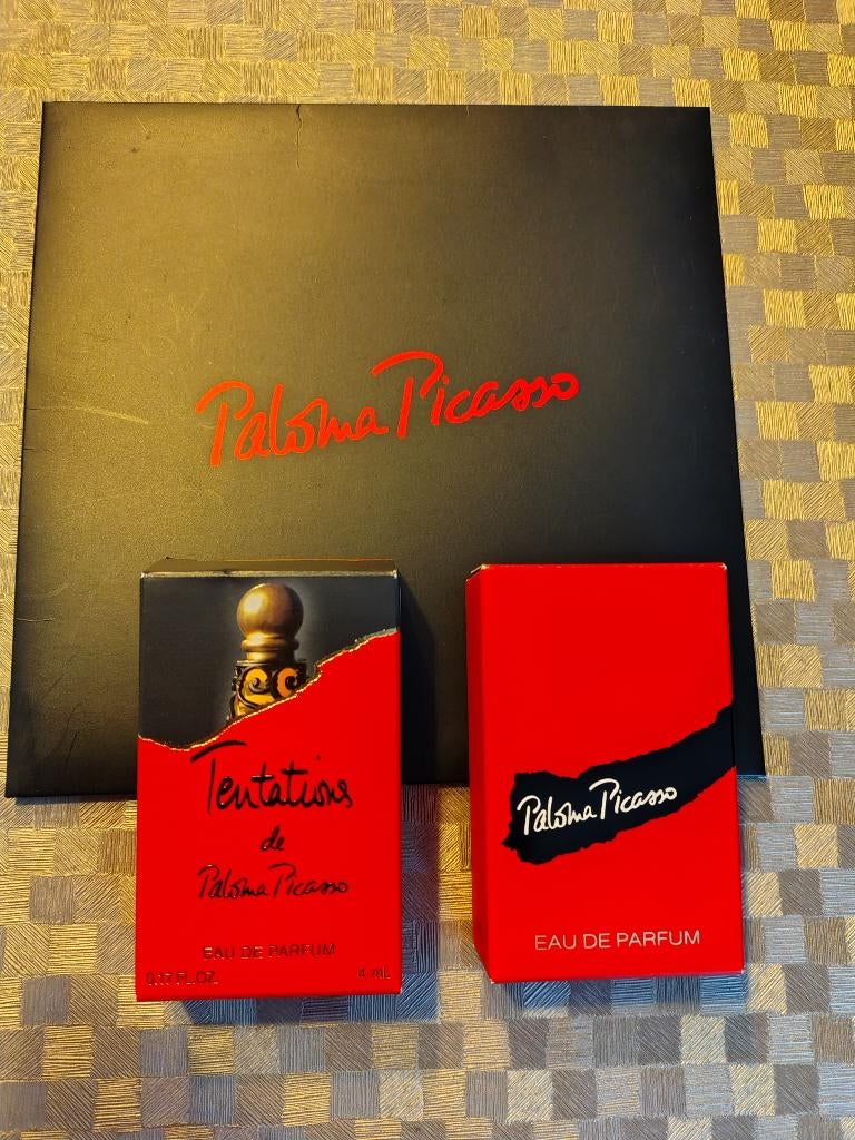 Miniatuur parfum flesjes Paloma picasso, Ophalen, Zo goed als nieuw, Miniatuur, Gevuld