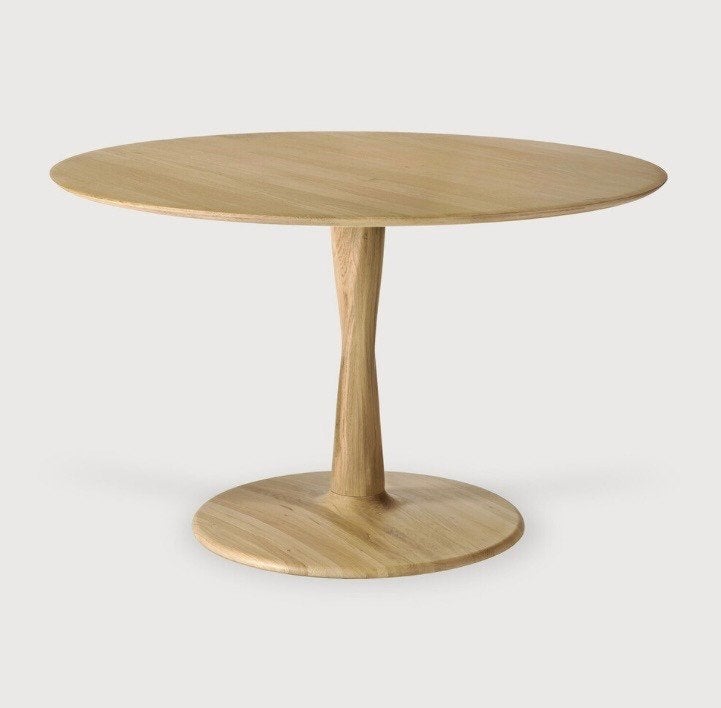 Ronde tafel Etnicraft, Huis en Inrichting, Ophalen, Gebruikt, Modern design / Scandinavisch-minimalistisch, Vijf personen of meer