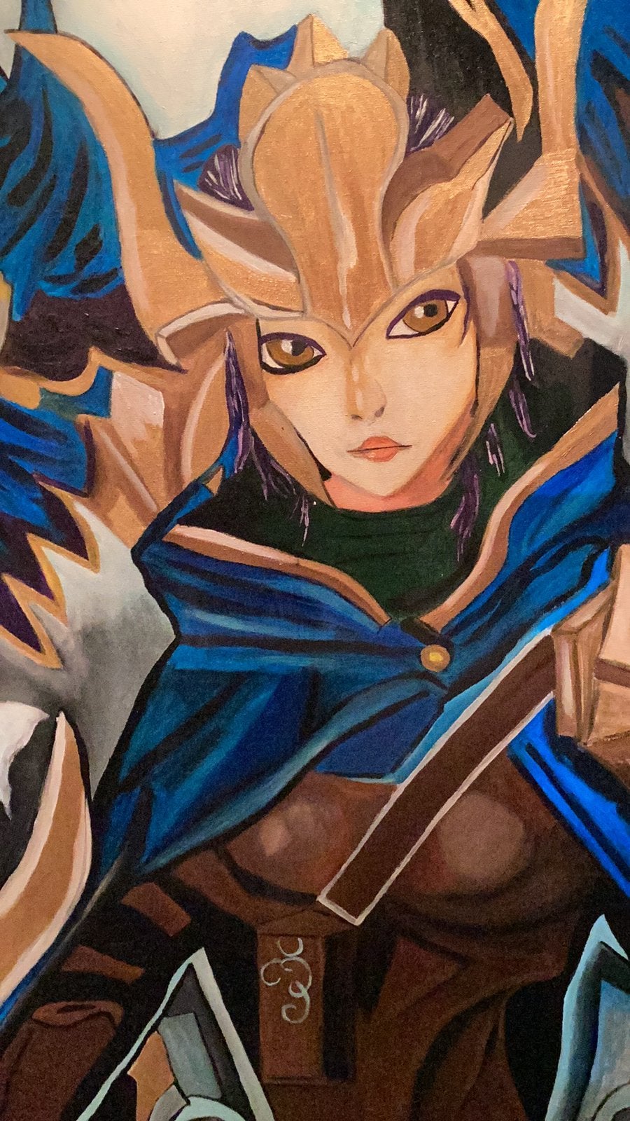 Groot convas Leaque of legends Xayah, Antiquités & Art, Art | Peinture | Moderne, Enlèvement, Peinture acrylique, Figures