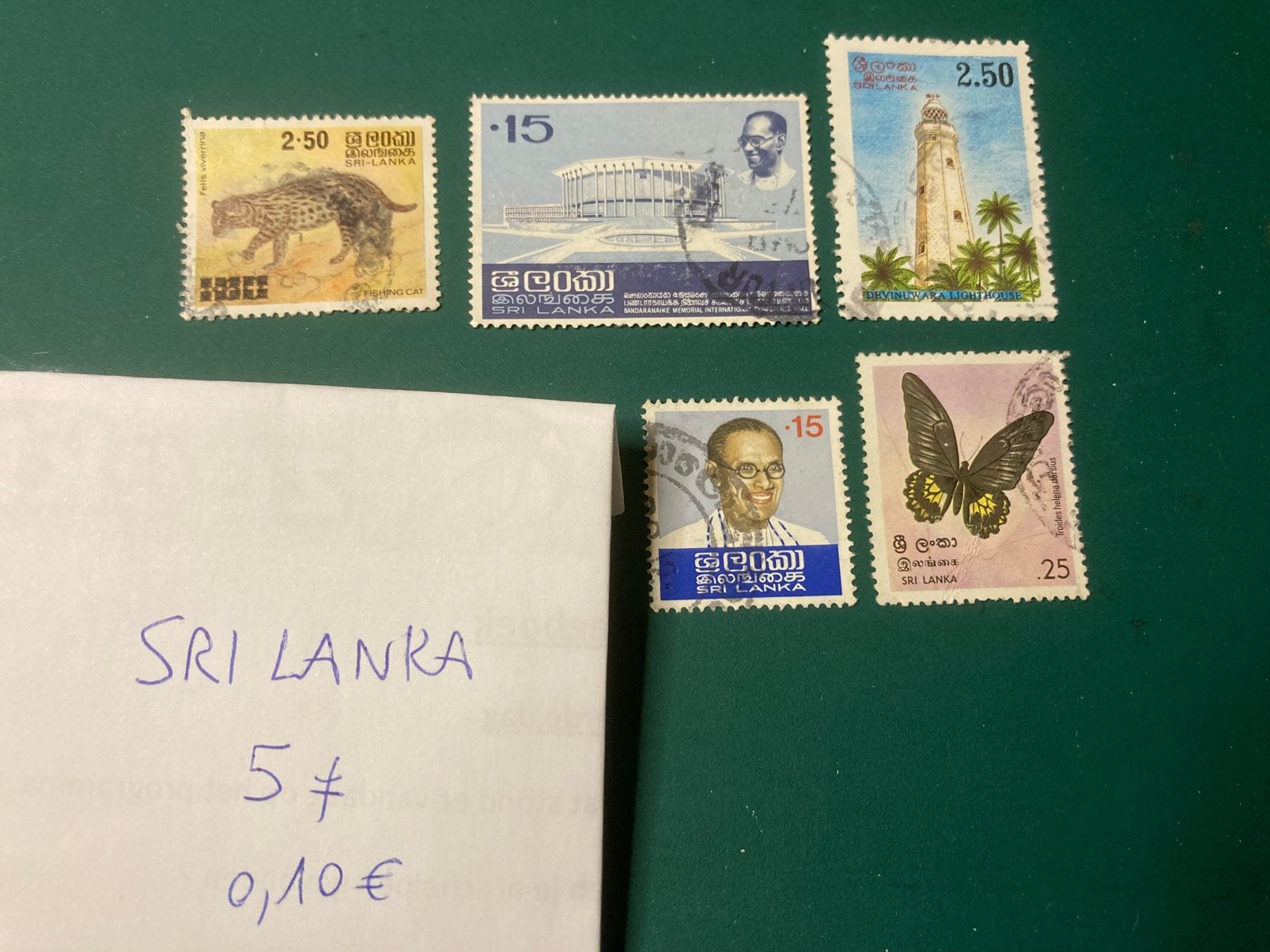 Lot de timbres du Sri Lanka, Enlèvement ou Envoi, Affranchi