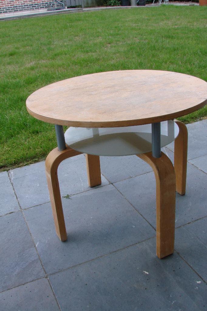 bijzet tafeltje :rond, Huis en Inrichting, Ophalen, Gebruikt, Rond, Hout