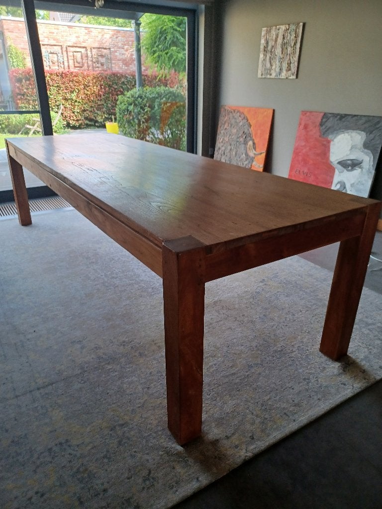 kloostertafel, Huis en Inrichting, Tafels | Eettafels, Ophalen, Landelijk, modern, scandinavish, Teakhout, 200 cm of meer
