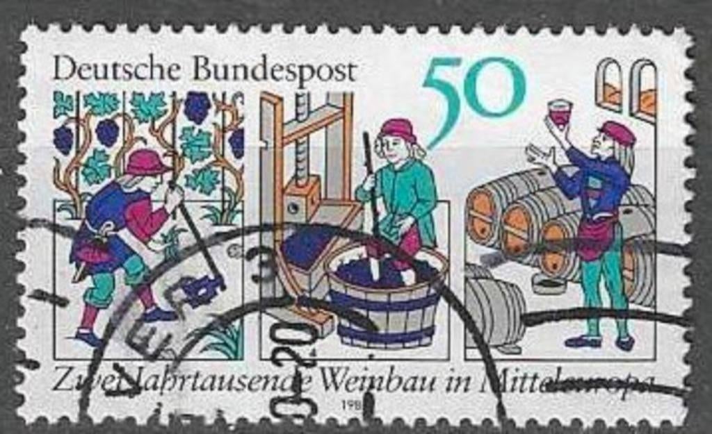 Duitsland Bundespost 1980 - Yvert 909 - Wijnbouw (ST), Verzenden, Gestempeld