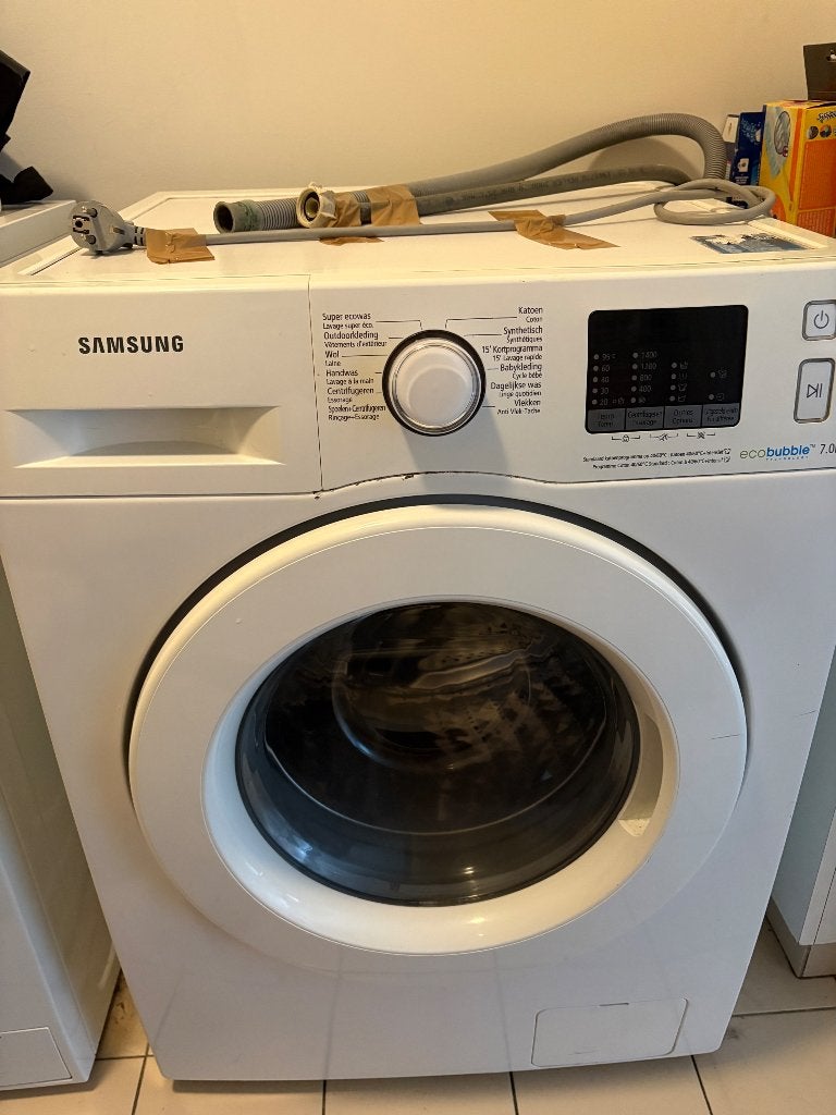 Wasmachine van 7 kg - SAMSUNG ecobubble, Elektronische apparatuur, Ophalen, Gebruikt, Handwasprogramma, Voorlader