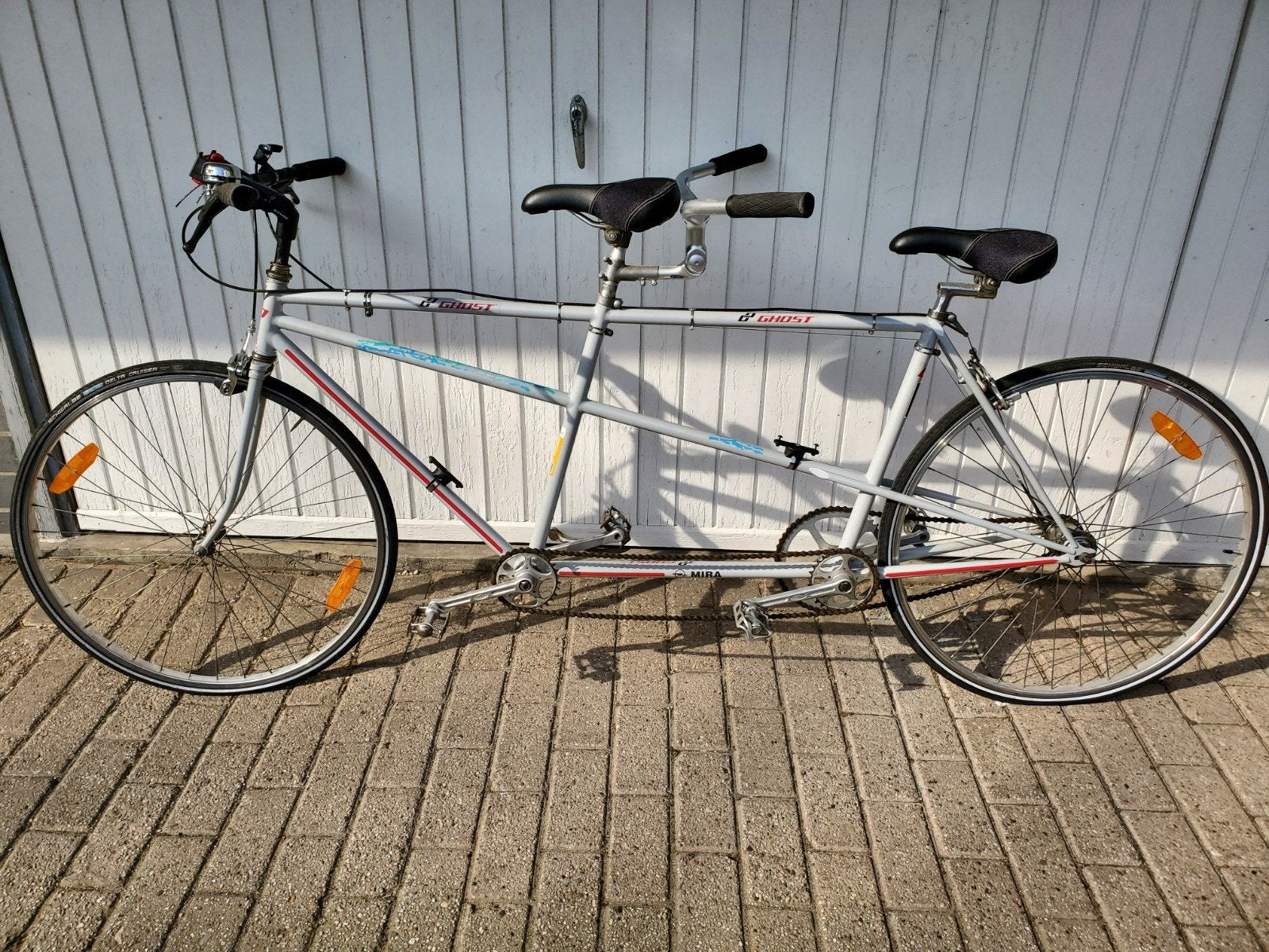 licht en snel tandem fiets, Ophalen