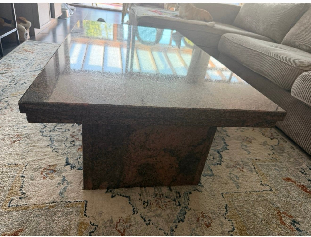 Marmeren salontafel, 100 à 150 cm, Enlèvement, Utilisé, 50 à 100 cm