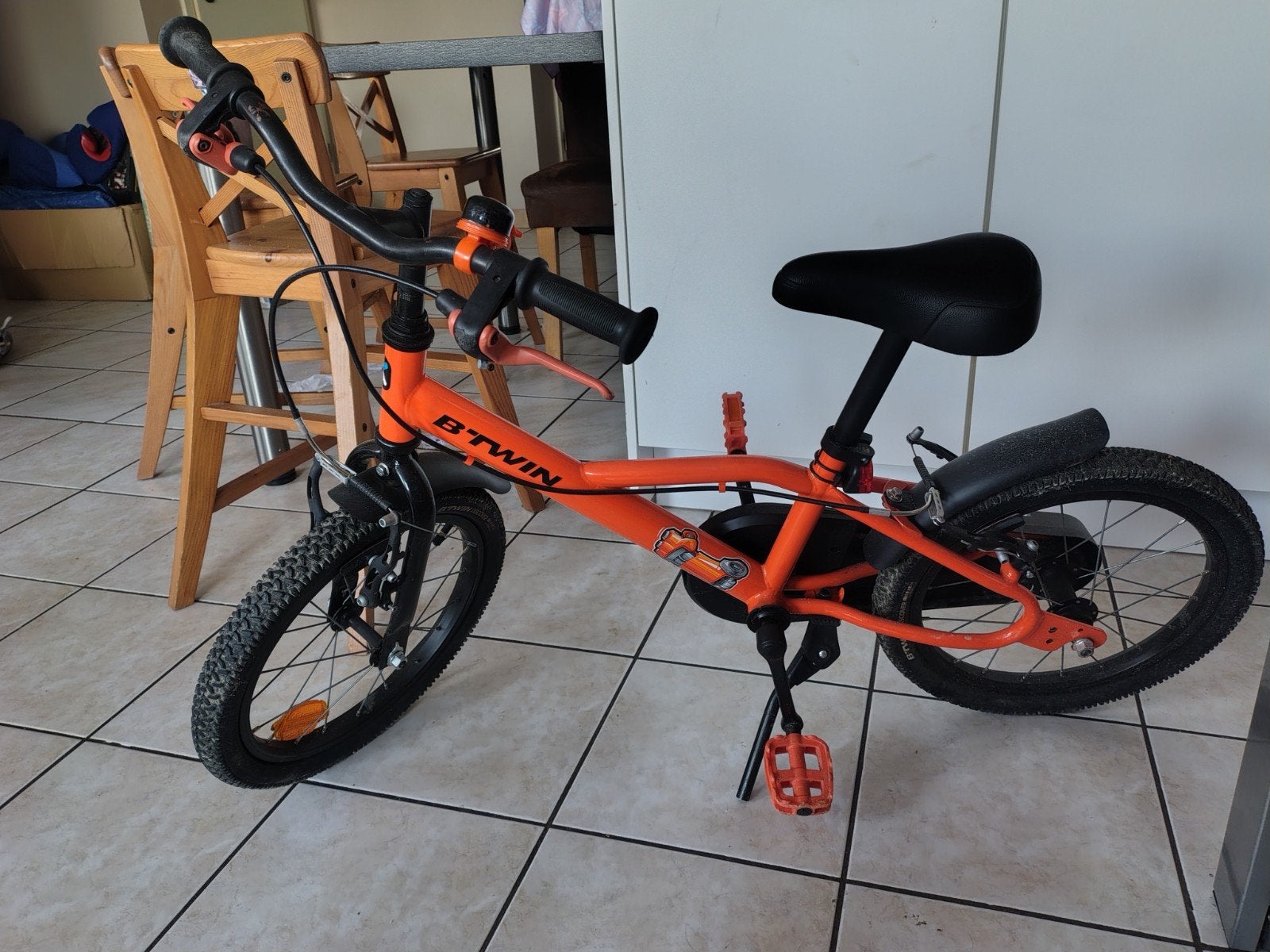 Kinderfiets 16 inch goede staat, gebruikt, Fietsen en Brommers, Ophalen, Velgrem, Btwin Decathlon, 16 tot 20 inch