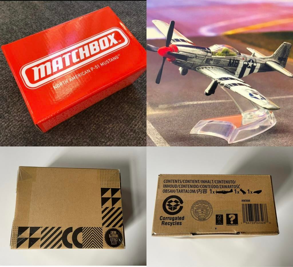 Matchbox mustang airplain P51 sealed box limited, Hobby en Vrije tijd, Ophalen of Verzenden, Nieuw, Overige typen