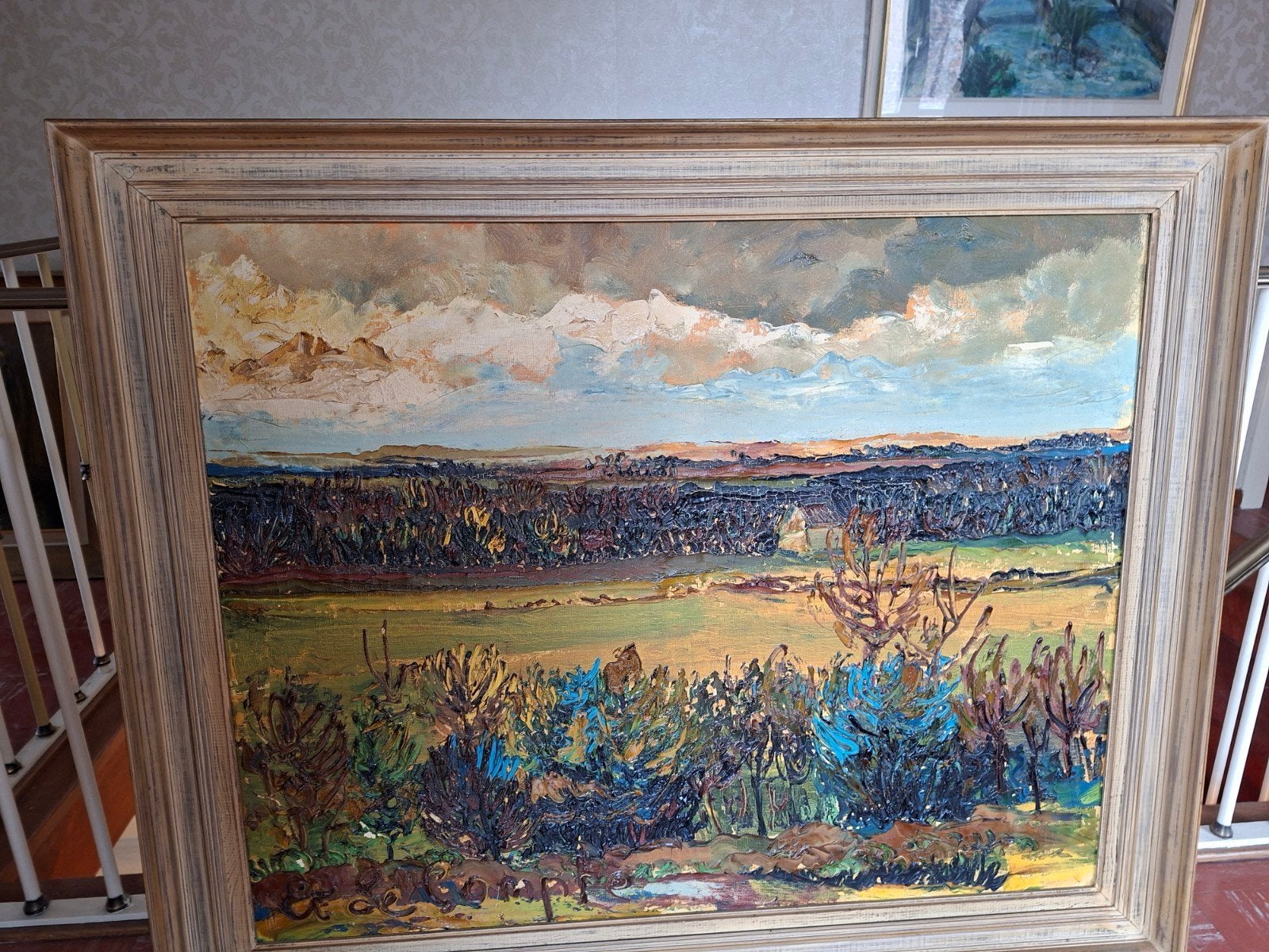 schilderij Le Compte, Antiquités & Art, Art | Peinture | Classique, Peinture à l'huile, Paysage, Signé, Enlèvement