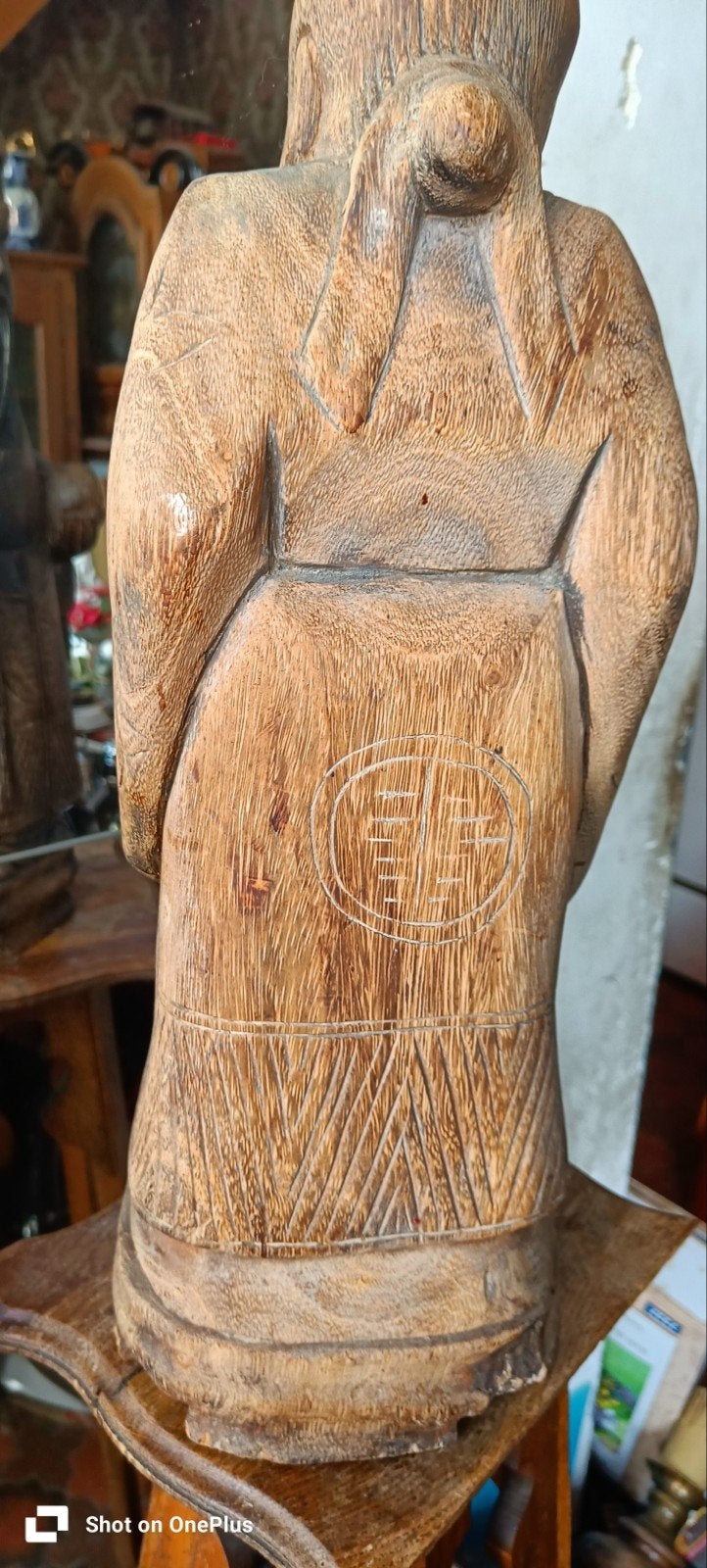 Groot houten beeld 50cm  in perfecte staat