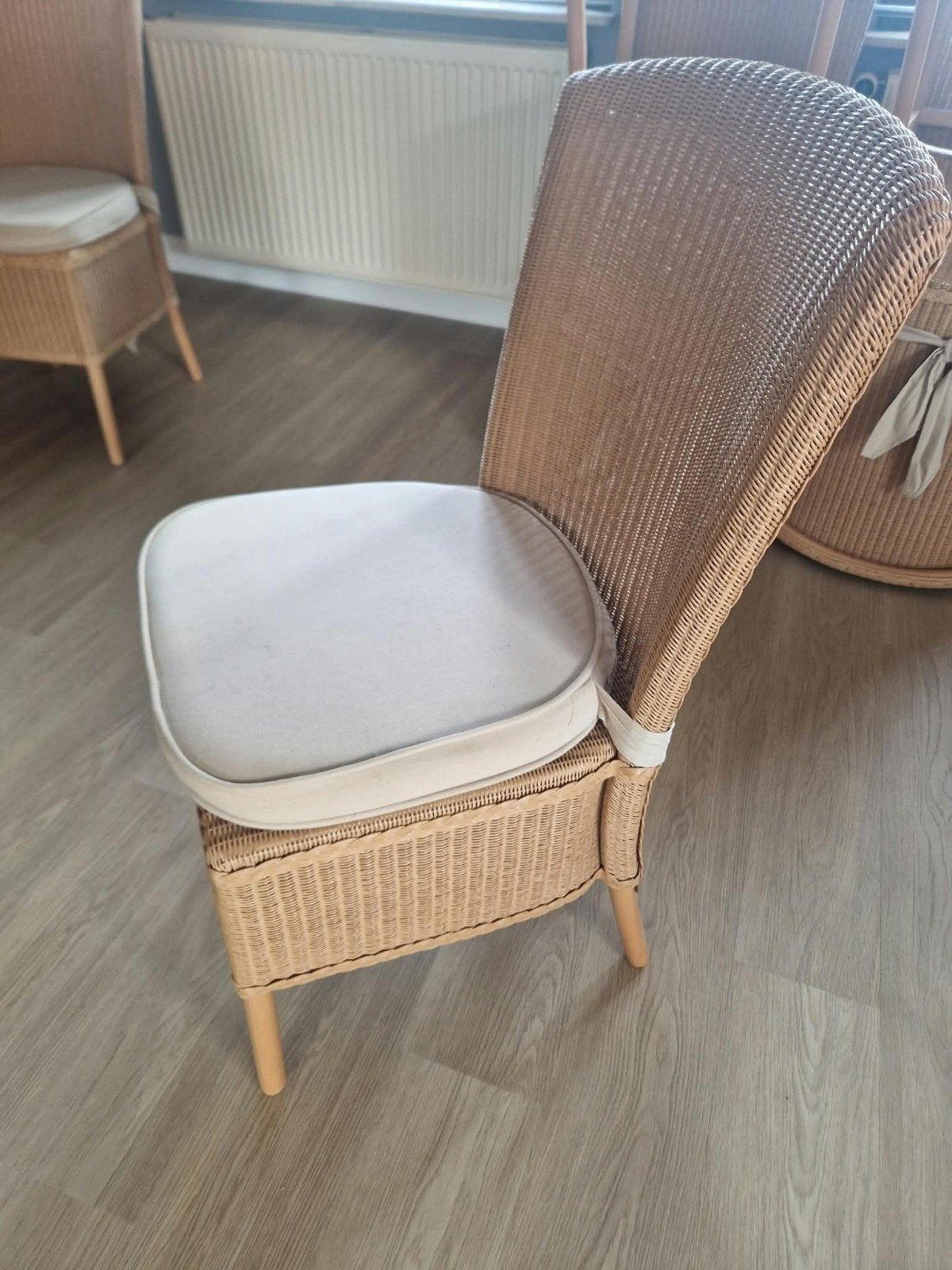 Lloyd loom eetkamer stoelen 6 stuks, Maison & Meubles, Comme neuf, Enlèvement, Cinq, Six Chaises ou plus, Autres matériaux