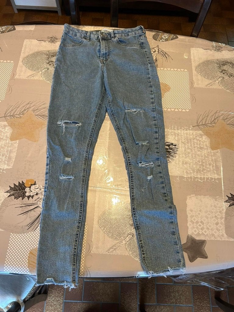 Jeans à trous, Kleding | Dames, Spijkerbroeken en Jeans, Ophalen, Blauw, W30 - W32 (confectie 38/40), Jennyfer