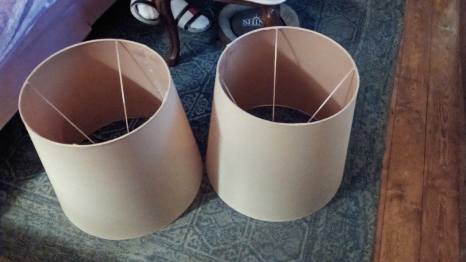 Lampenkappen, Huis en Inrichting, Gebruikt, Tafellamp, Beige, Rond