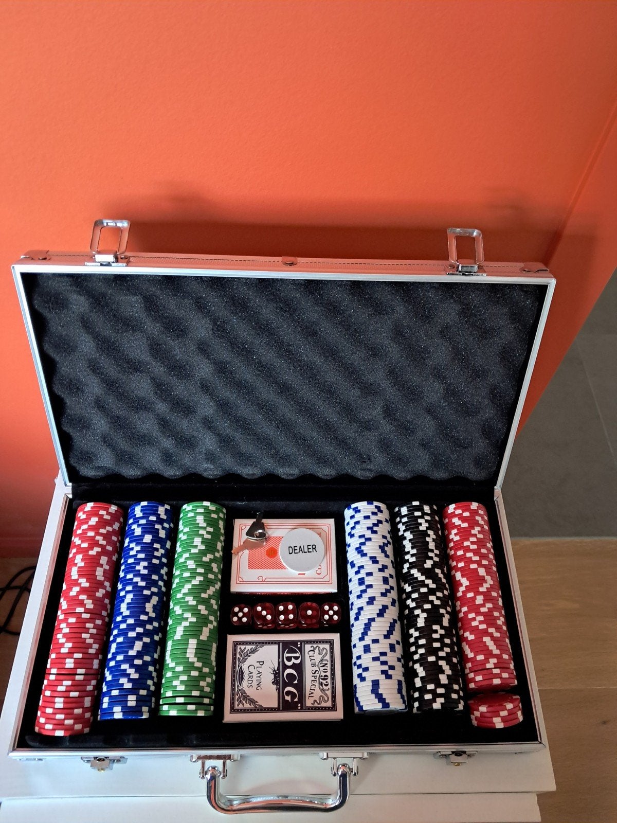 pokerset, Hobby en Vrije tijd, Ophalen, Zo goed als nieuw
