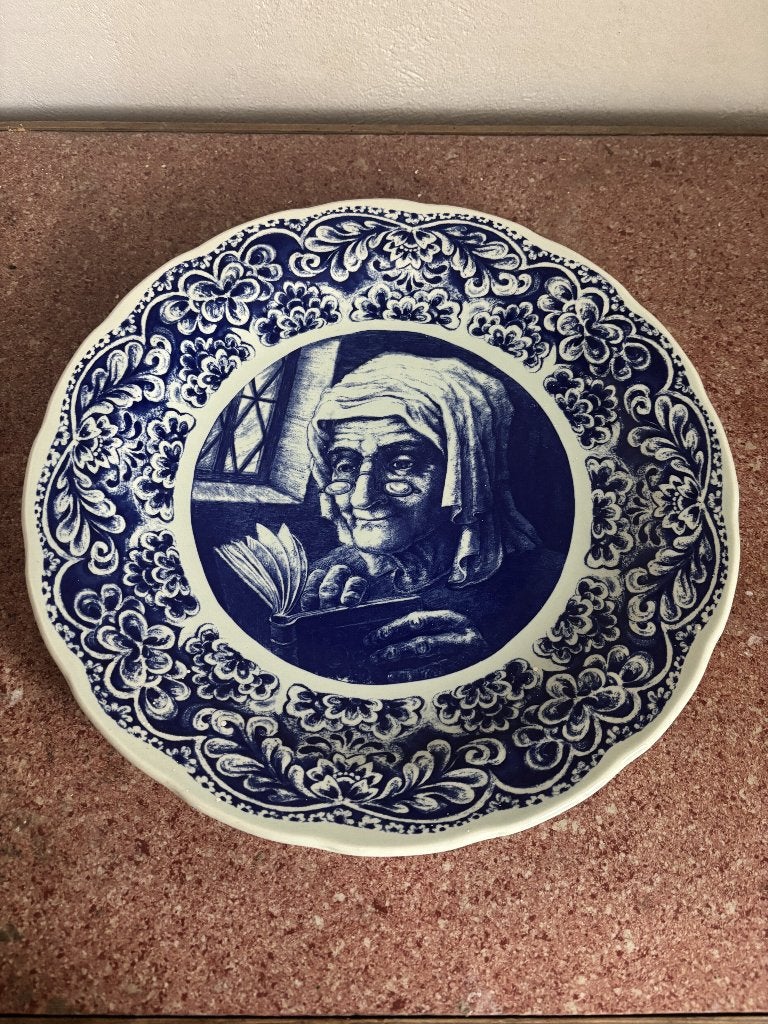 Assiette décorative Delfts, Bleu, Objet de décoration, Comme neuf, Enlèvement