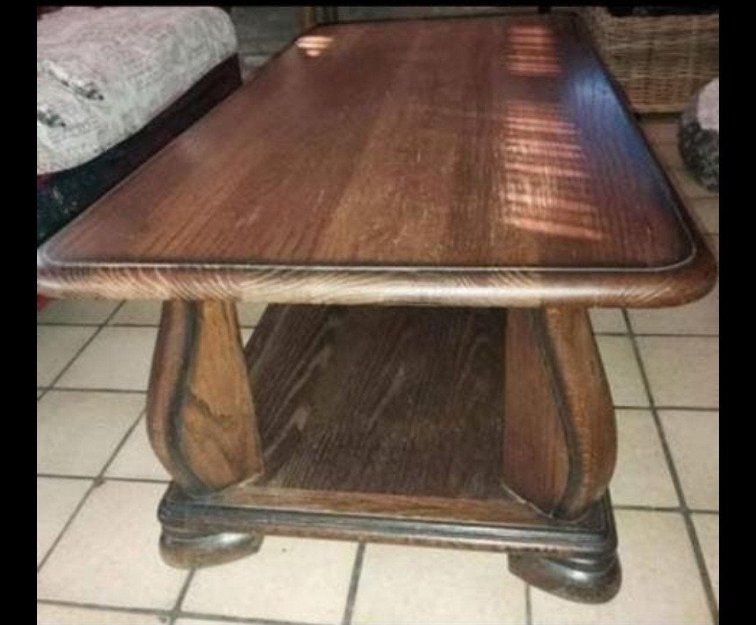 Salontafel in eik, Ophalen, Gebruikt, 100 tot 150 cm, Eikenhout