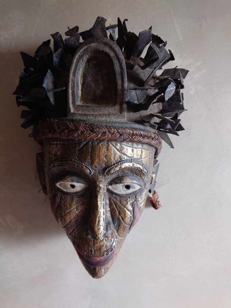 Masque Bamileke/Cameroun, Antiquités & Art, Afrique, Enlèvement ou Envoi, Masque
