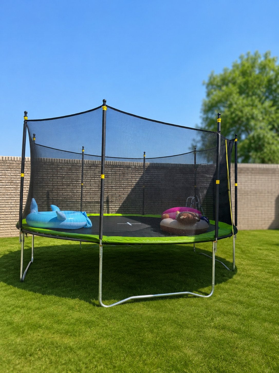 4m26 trampoline te koop, Enlèvement, Comme neuf