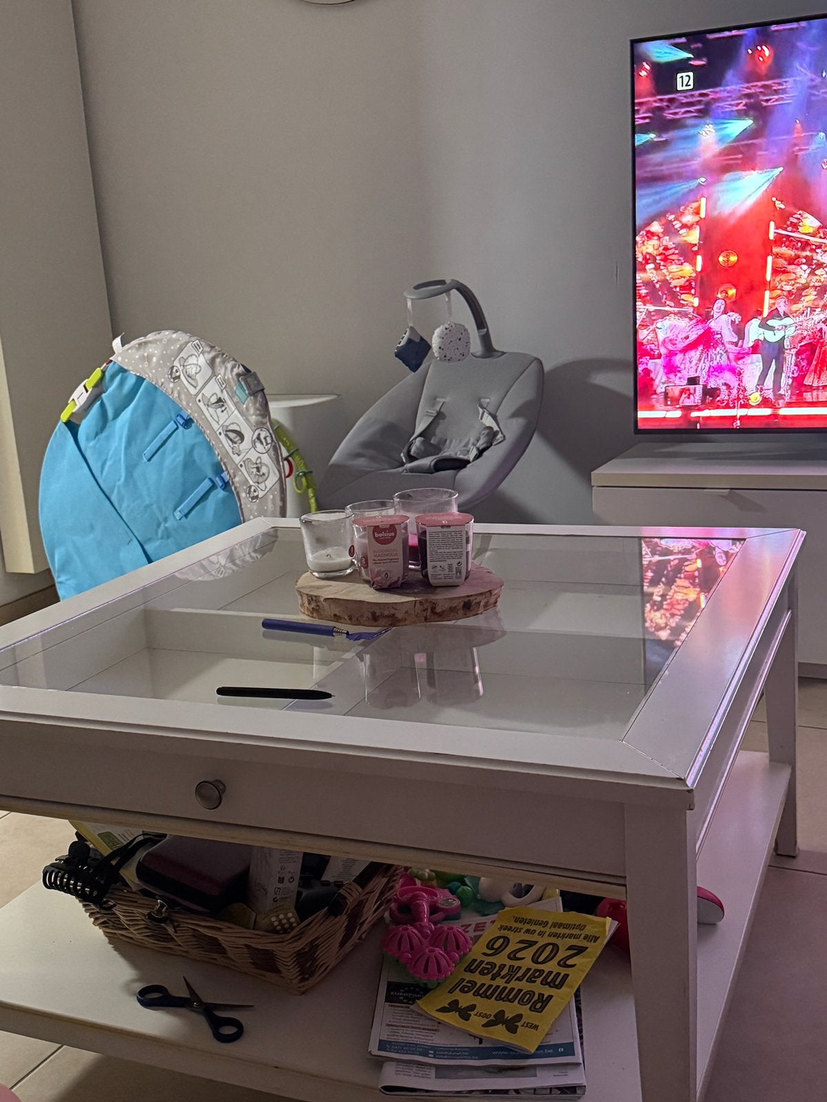 Tafel met glas (20 euro), Enlèvement, Comme neuf, Verre
