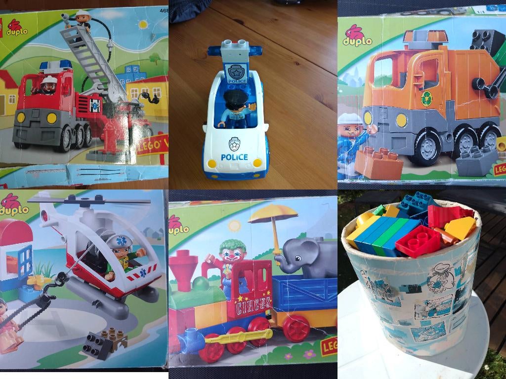 Grand lot de Lego Duplo avec boîtes soit à la pièce, Ophalen, Zo goed als nieuw, Compleet, Duplo